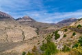 View of Shell Canyon, along the US 14 scenic byway in the Bighorn National Forest of Wyoming Royalty Free Stock Photo