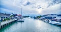 View of shem creek from coleman blvd charleston south carolina Royalty Free Stock Photo