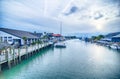 View of shem creek from coleman blvd charleston south carolina Royalty Free Stock Photo