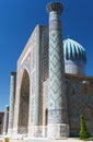 View of Sher Dor Medressa - Registan - Samarkand Royalty Free Stock Photo