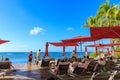 View of the Sheraton Waikiki, Beachfront hotel at Waikiki beach