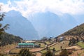 View of Sherpa Culture Museum in Namche Bazaar city in Nepal Royalty Free Stock Photo