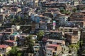 View of Shimla town in northern India.