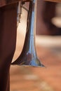 CLOSE VIEW OF TRUMPET Royalty Free Stock Photo