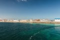 The view from the ship on the coast of Mahdia. Royalty Free Stock Photo