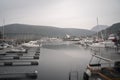 view of ships int port of Tromso, Norway