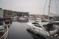 view of ships int port of Tromso, Norway Royalty Free Stock Photo