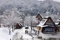 View of Shirakawa village in Japan