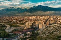 The view at Shkodra and the albanian alps, North Albania Royalty Free Stock Photo