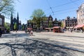 View of shops and the De Krijtberg Church at the Spui Square