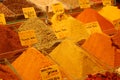 View of the shops of different products in the Grand Bazaar, in Istanbul Turkey Royalty Free Stock Photo