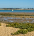 A view from the shore of the Colne River towards Brightlingsea, UK Royalty Free Stock Photo