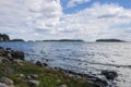 View of the shore of Karhusaari area and Gulf of Finland Royalty Free Stock Photo