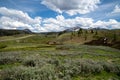 View of the Shoshone National Forest and the Wind River Mountains - Breccia Cliffs, in Wyoming