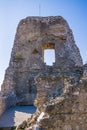 View showing the remains of the tower ruins at Cachtice Castle, Slovakia