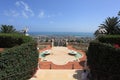 View from Shrine of the Bab to Haifa Port Royalty Free Stock Photo