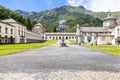 View of Shrine of Oropa, in the mountains of Biella, Piedmont It Royalty Free Stock Photo