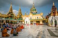 A view of Shwedagon Pagoda in Yangon, Myanmar.