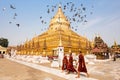 View of Shwezigon Pagoda in Bagan, Myanmar Royalty Free Stock Photo