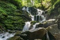 The view of the Shypit waterfall in the Ukrainian Carpathians Royalty Free Stock Photo