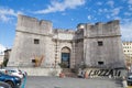 View of Siberian Door Porta Siberia in ancient port, `Porto Antico` of Genoa, Italy. Royalty Free Stock Photo