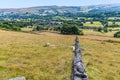 A view from the side of Bamford Edge towards Bamford, UK Royalty Free Stock Photo