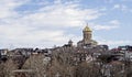 View from the side of the building of Holy Trinity Cathedral in Tbilisi