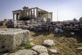 View from one side of the Erechtheon at the Acropolis of Athens, Athens, Greece Royalty Free Stock Photo