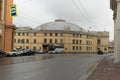 St. Petersburg, Russia, October 28, 2023. View of the side facade of the circus on the Fontanka.