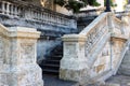 View of the side stone staircase leading to the main building of the University of Havana. Cuba Royalty Free Stock Photo