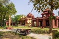 View on side temples of Shri Laxminarayan Temple, Birla Mandir, Hindu Vishnu Temple in New Delhi, India, Asia