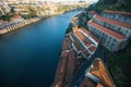 View of side Villa Nova de Gaia at Douro river, Porto, Portugal. Travel.