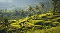 View of sidemen rice terrace sidemen kabupaten kara. AI Generative