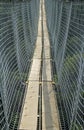 VIEW OF SIDES OF SUSPENSION BRIDGE Royalty Free Stock Photo