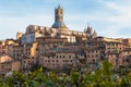 View on Duomo di Siena over the rooftops of Siena old town