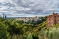 View on Siena and Chiesa di San Sebastiano in Vallepiatta city from Via Fosso di Sant `Ansano. Italy
