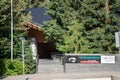 View of sign The Audain Art Museum Building in Whistler Village Royalty Free Stock Photo