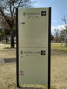 The view of sign board in Nara park, Japan Royalty Free Stock Photo