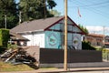 View of sign Hells Angels Club Building in Vancouver