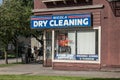 View of sign Nicola Dry Cleaning in Downtown Vancouver Royalty Free Stock Photo