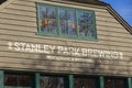 View of sign `Stanley Park Brewing` in Vancouver