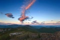 View of the Sikhote-Alin Mountains in the evening. Royalty Free Stock Photo