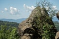 View from Silberberg to Bodenmais in Bavaria Royalty Free Stock Photo