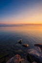 View of Simcoe lake during sunrise Royalty Free Stock Photo