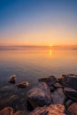 View of Simcoe lake during sunrise Royalty Free Stock Photo