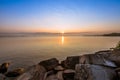 View of Simcoe lake during sunrise Royalty Free Stock Photo