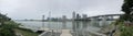 View of Singapore landmarks from Tanjong Rhu Park Connector