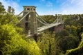 A view from Sion Hill over the Avon Gorge towards the Clifton Suspension bridge Royalty Free Stock Photo