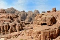 View of Siq canyon Petra Jordan