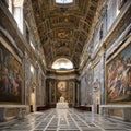 A view of the Sistine Chapel in the Vatican Royalty Free Stock Photo